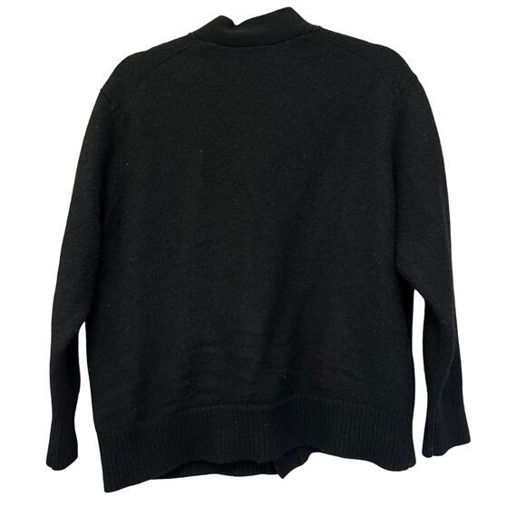 Sandro Yak Cardigan Black Size Medium V-Neck Knit - Picture 2 of 13